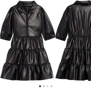 ava & yelly faux leather black dress size 16 from Nordstrom